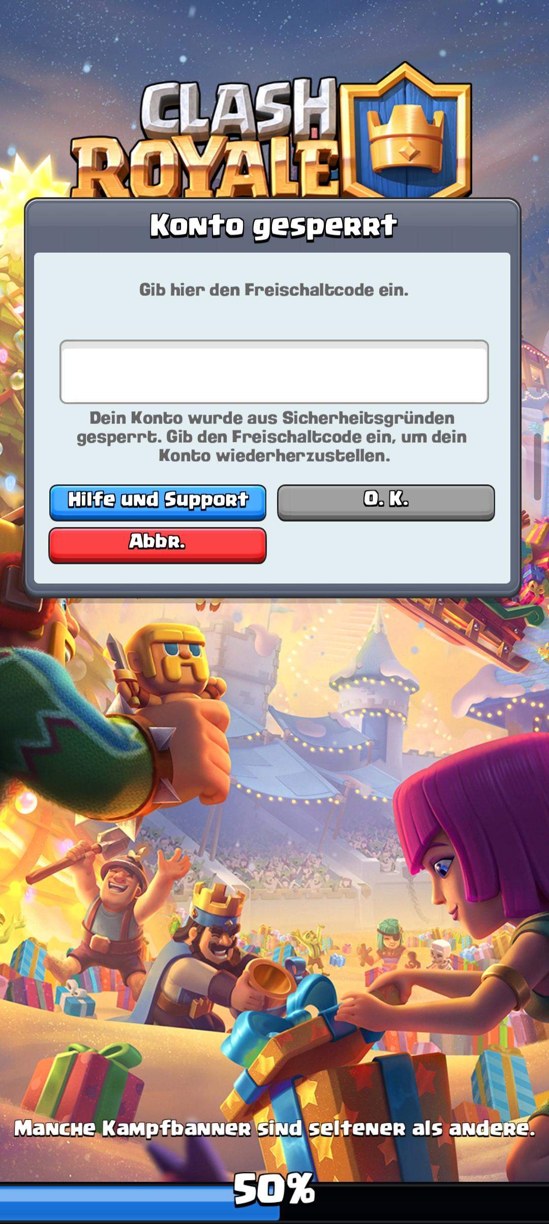 Clash Royale Freischaltungscode? (Supercell, Supercell ID)