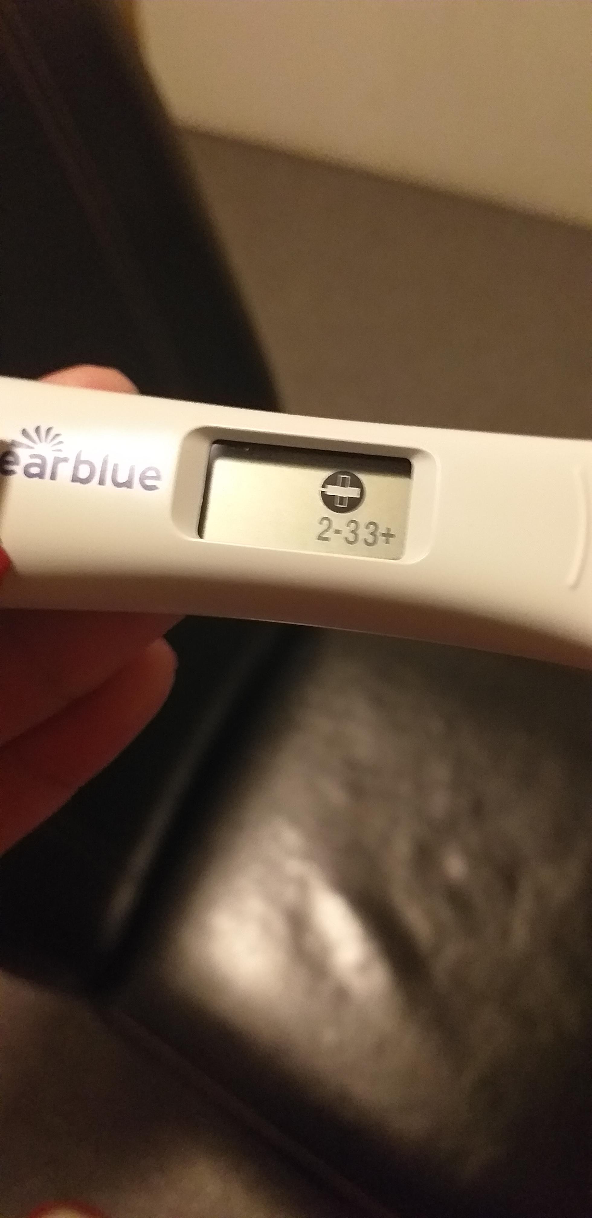 Clear blue 2-33+? (Schwangerschaft) Clear blue 2-33+? (Schwangerschaft)