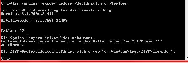 CMD- DISM erkennt "export-drivers" nicht? (Computer, Technik, Spiele