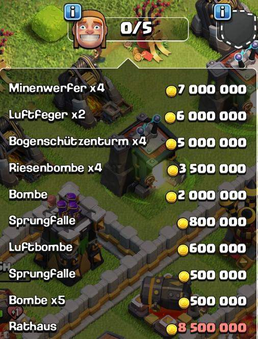 Hallo, ich bin seit kurzem Rathaus lvl 8 und habe fast alles  gebaut,trotzdem werde ich häufig 100% gemacht,siehe Bild,Ist diese  Aufstellung gut? (Clash of Clans)