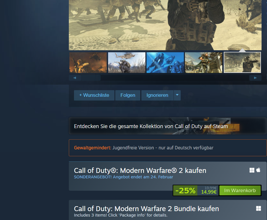 COD 2 normale Version kaufen? (PC, Computerspiele, Steam)