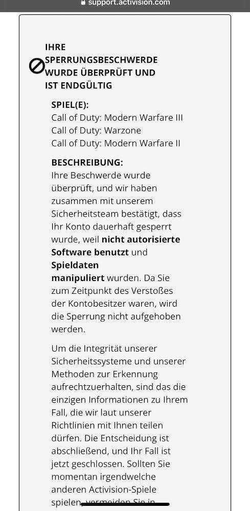 CoD MW3 Bann? (PlayStation, Call of Duty, PlayStation 5)