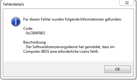 Fehlermeldung - (Windows, Windows 7, Microsoft)