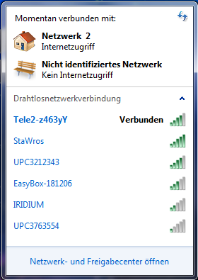 Screenshot von "Momentane Verbindungen" - (Computer, Internet, WLAN)