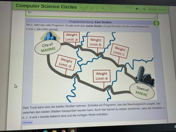 Computer science circles Aufgabe lösung? (Schule, Mathematik)