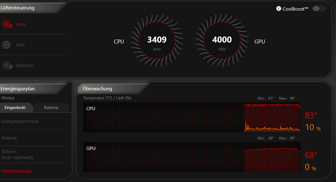 CPU bei neuem Gaming-Laptop trotz niedriger Auslastung bei über 80 Grad ...