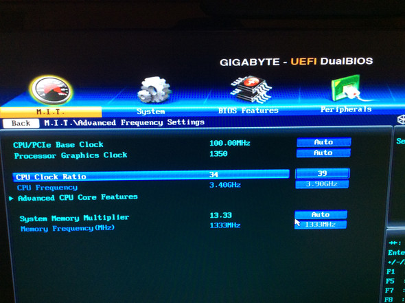 BIOS - (Computer, gigabyte, Overclocking)