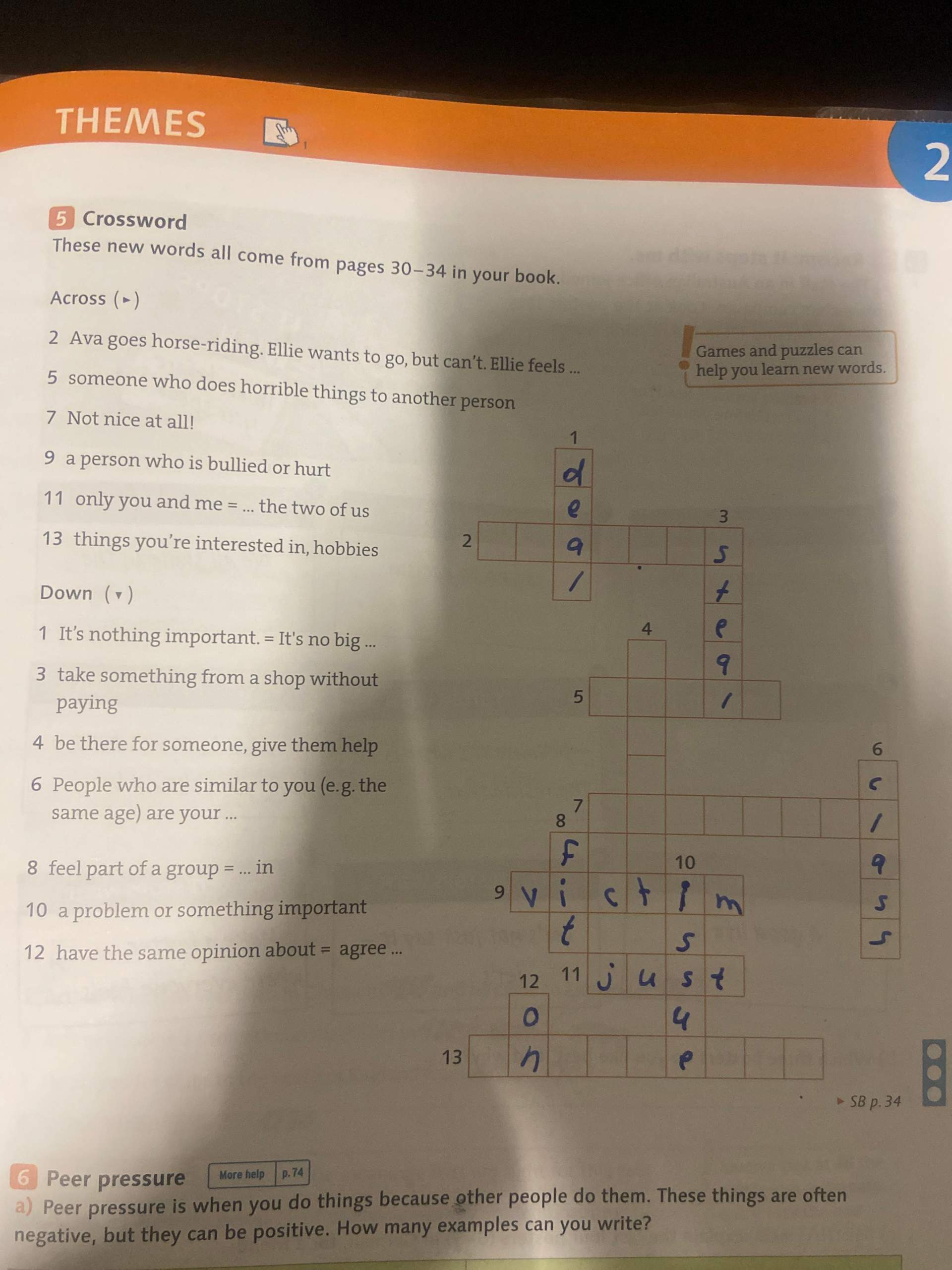 Crossword Schule Sprache Englisch