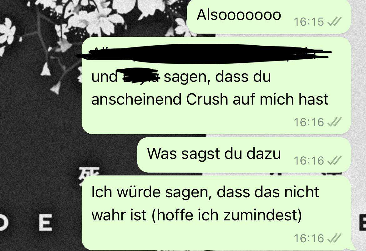 Was Will Er Von Mir Wenn Er Eine Freundin Hat Crush-Test geht zu weit? (Liebe, Mädchen, Jungs)