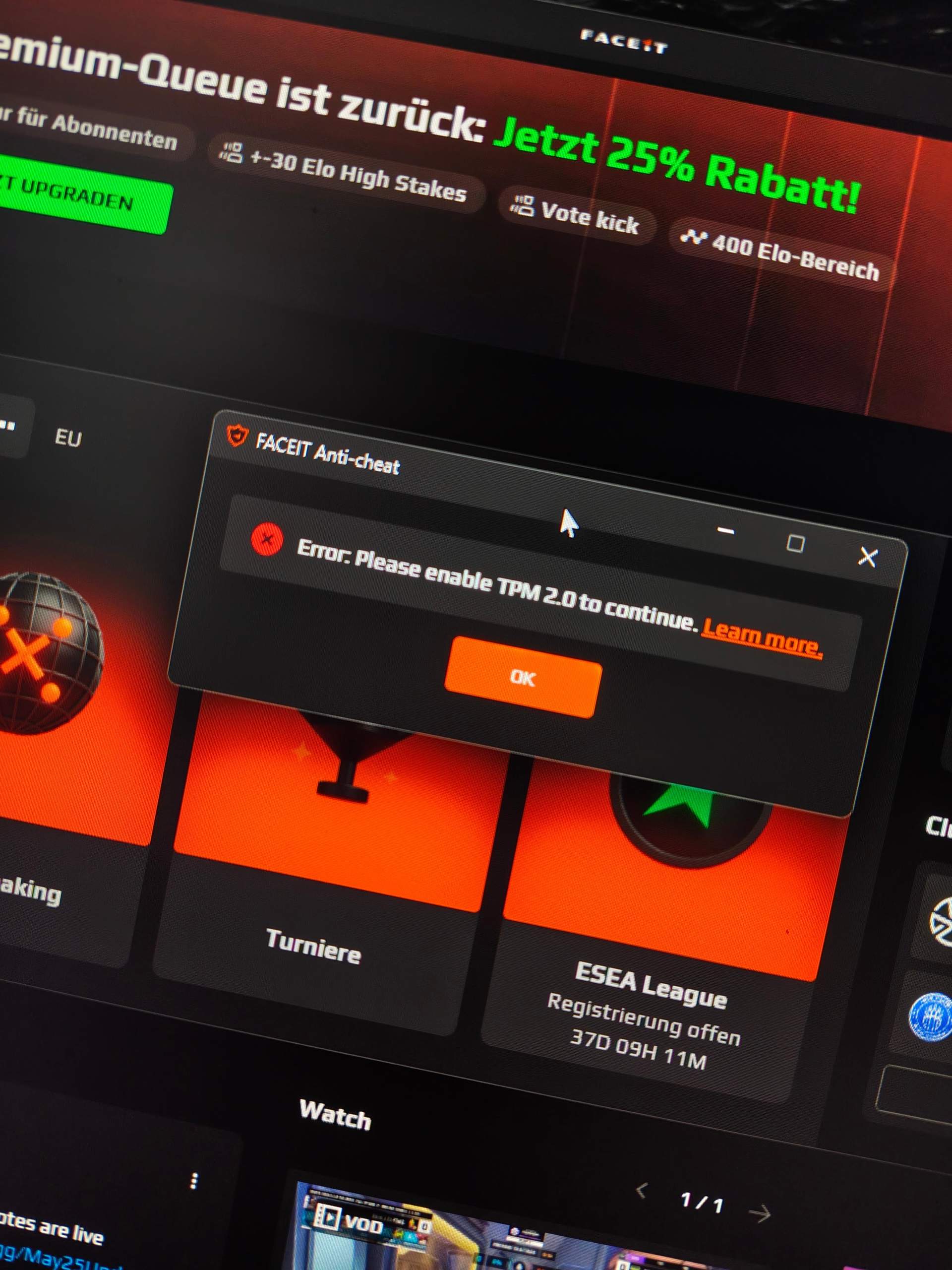 CS2 FaceIT Probleme TPM 2.0? (BIOS, CS:GO, Windows 11)