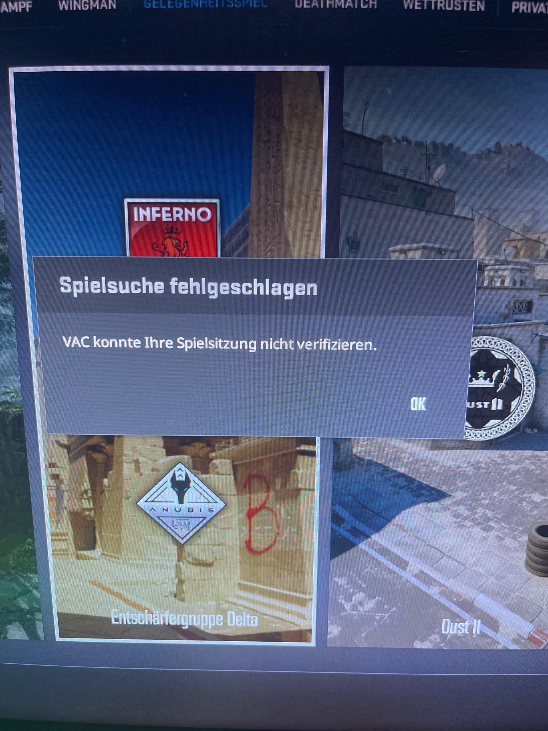 Vac Konnte Die Spielsitzung Nicht Verifizieren Cs Go