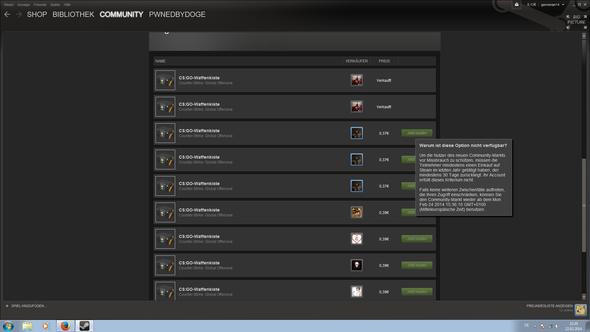Das problem - (Steam, CS:GO, Sachen verkaufen)