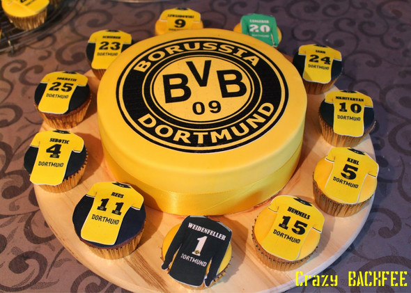 Cupcakeaufleger Bvb Backen