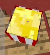 So ungefähr könnte eine Popcorn-Tüte aussehen. Sorry für die schlechte Auflösung - (Minecraft, Gaming, Commands)