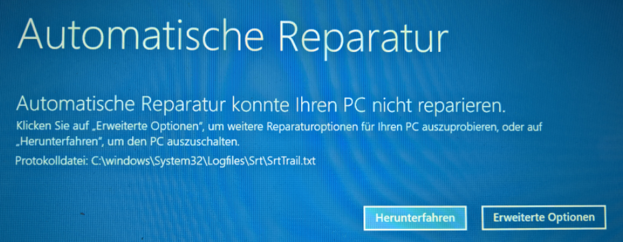 Protokolldatei C Windows System32 Logfiles Srt Srttrail Txt c:/windows/system32/logfiles/srt/srttrail.txt Was soll ich tun