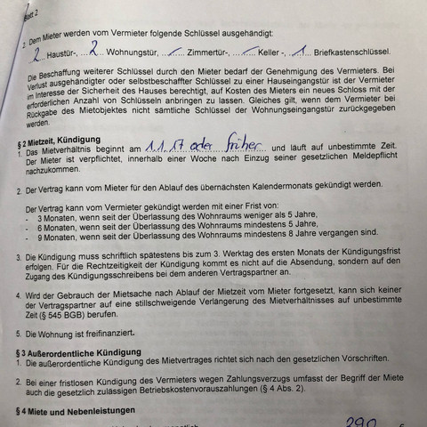 Mindestmietdauer trennung Mindestmietdauer trennung