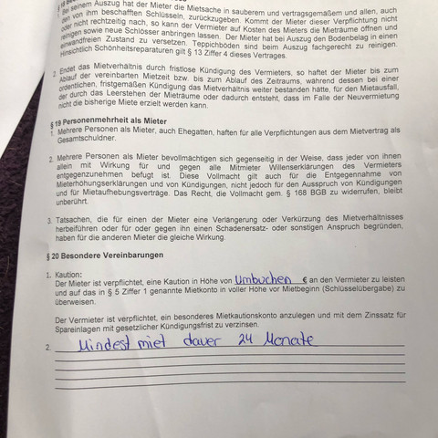 Mindestmietdauer trennung Mindestmietdauer trennung