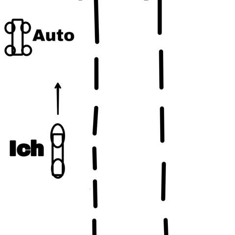 Darf man als Motorradfahrer in der gleichen Spur überholen? (Auto, Auto