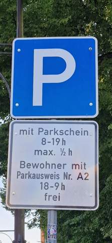Darf man hier parken ab 19 Uhr?