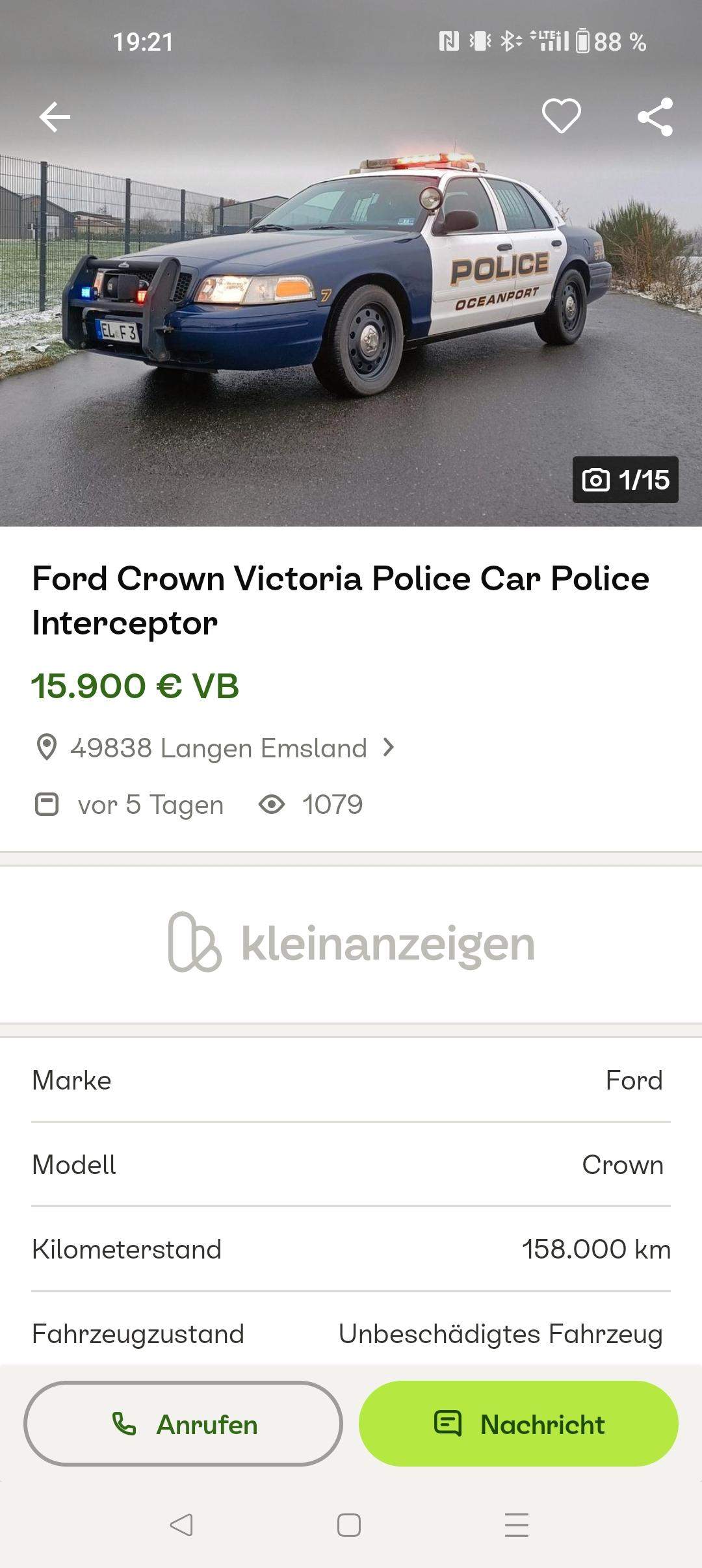 Darf man mit einen Amerikanischen Polizei Auto in Deutschland Fahren? (Amerika)