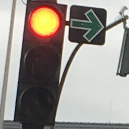 Rote Ampel und Schild - (Auto, Ampel)