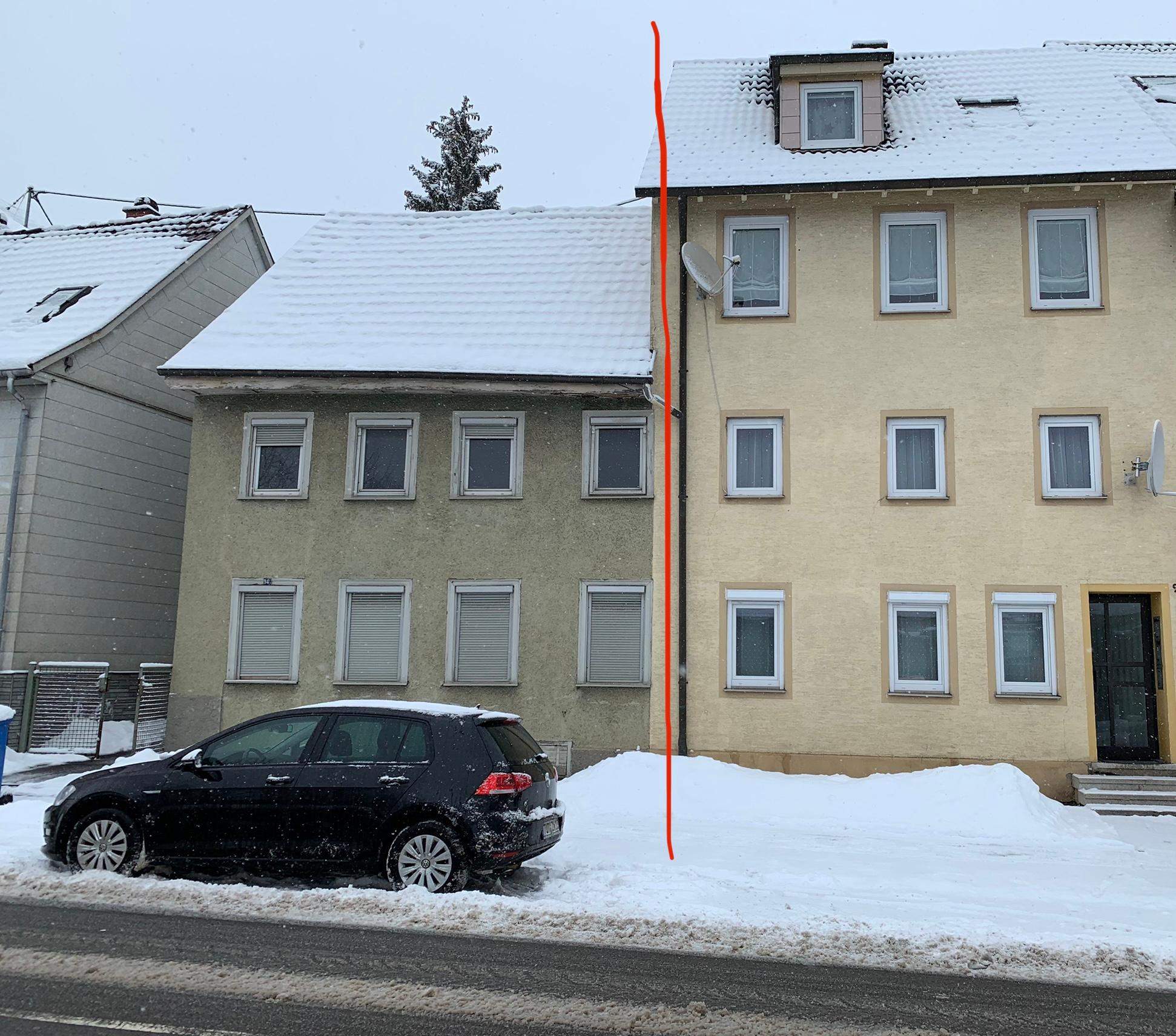 Darf mein Nachbar eine Teilende Hauswand einfach