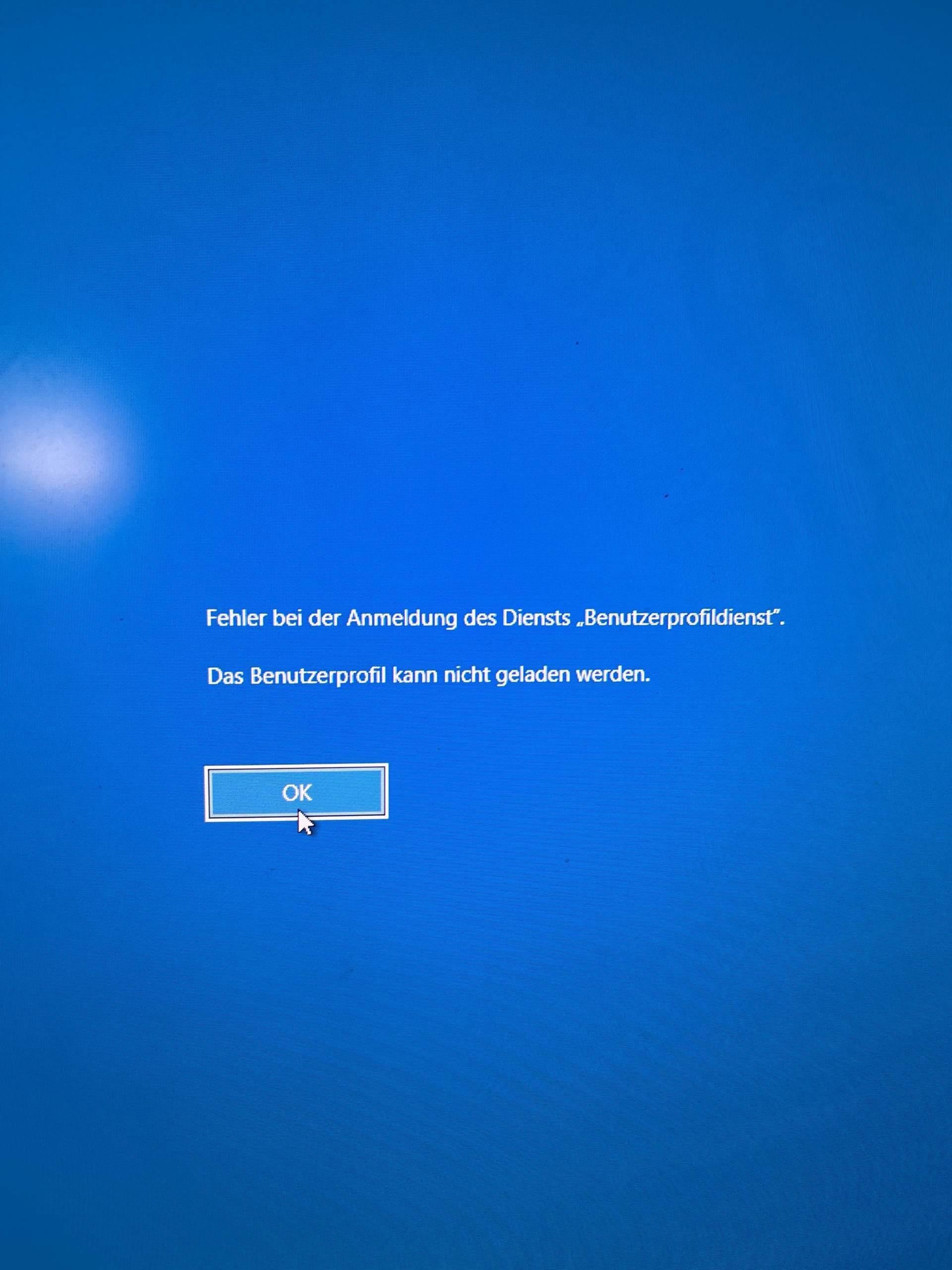 Das Benutzerprofil kann nicht geladen werden was tun? (Windows, Windows 10, Microsoft)