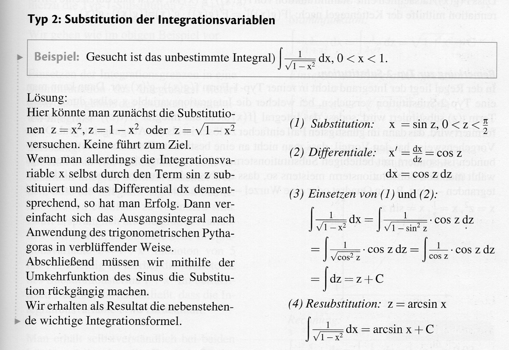 Das Integrieren Die Substitutionsmethode Substitution Der Integrationsvariable Wie Kommt Man Nur Auf Die Richtige Substitution Schule Mathe Mathematik