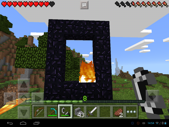 Hier sieht man das portal - (Minecraft, Minecraft Pocket Edition, Netherportal)