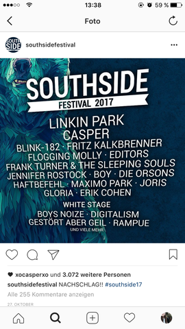 Line-Up Southside - (Konzert, Band, Festival)