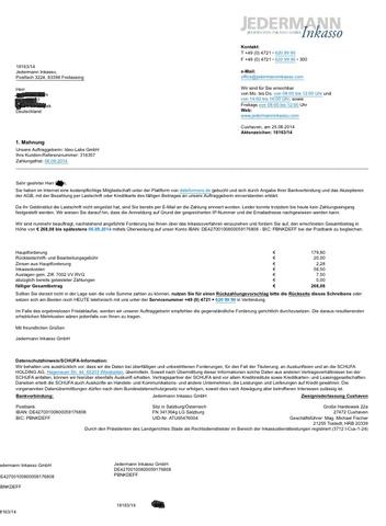 Dateformore Probleme Hilfe Inkasso