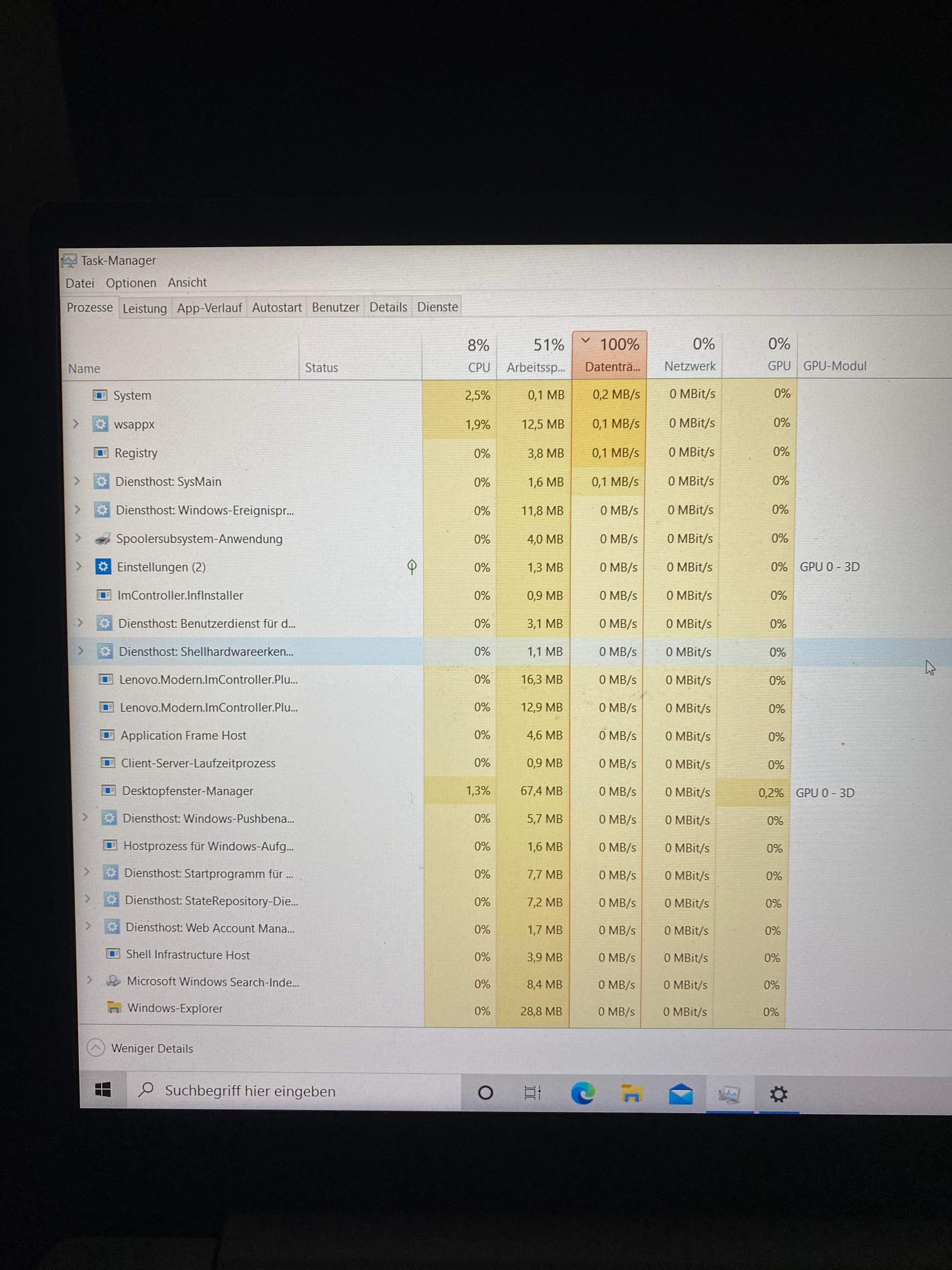 Datenträger zu 100 ausgelastet ohne erkennbaren Grund? (Pc langsam, auslastung 100)