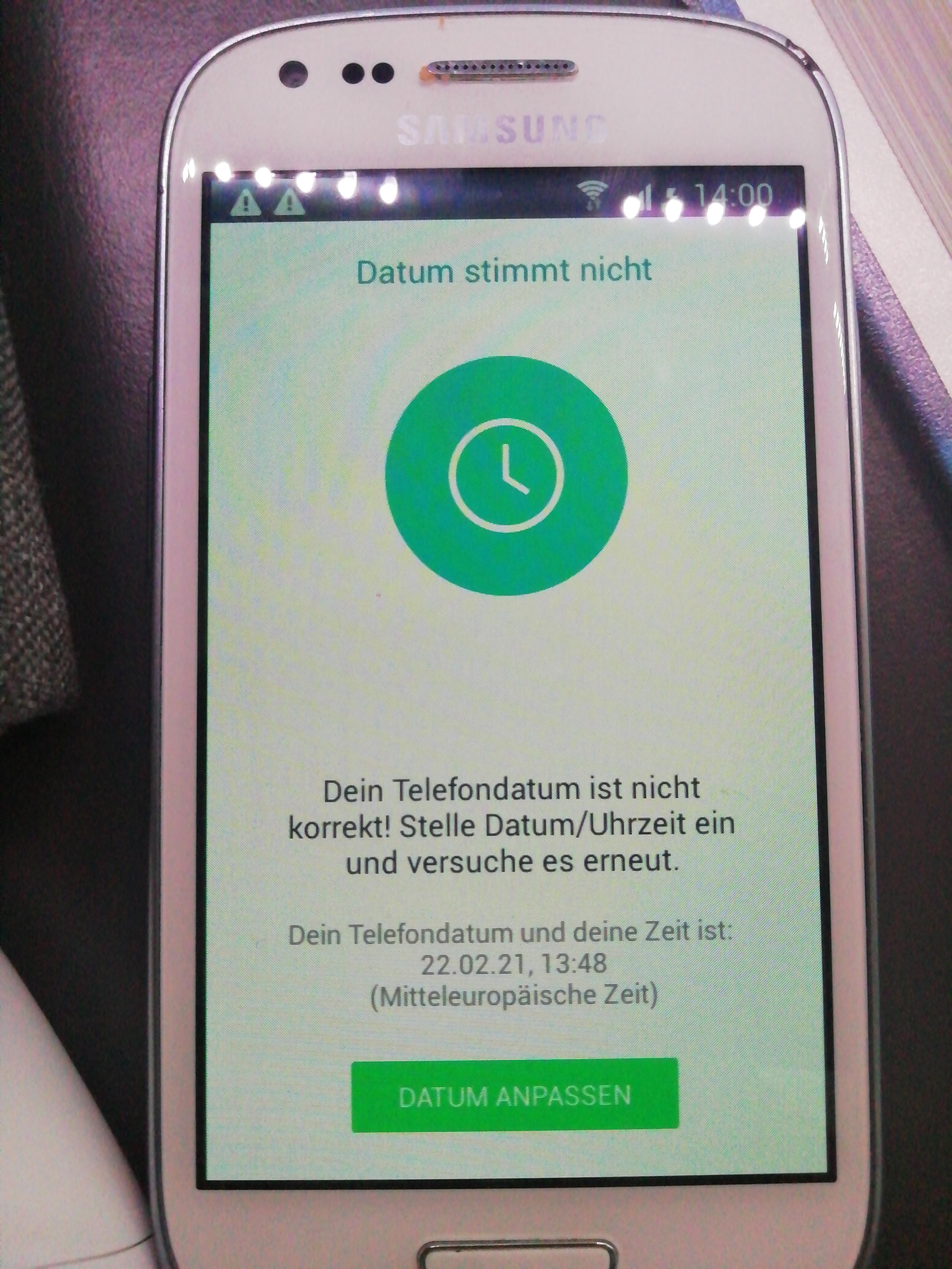 Datum stimmt nicht bei WhatsApp? (Technik, Handy, Technologie)