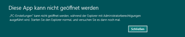 Fehlermeldung - (Explorer, Adminstratorberechtigung)