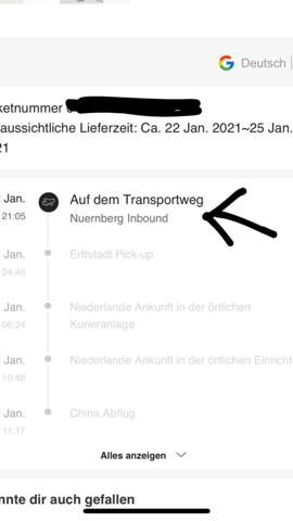Dauer von meine Lieferung? (DPD Paket)