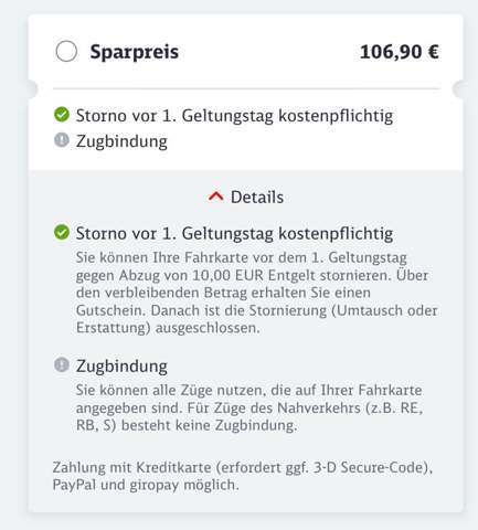 DB Ticket Stonieren Rückzahlung? (Deutsche Bahn, stornieren)