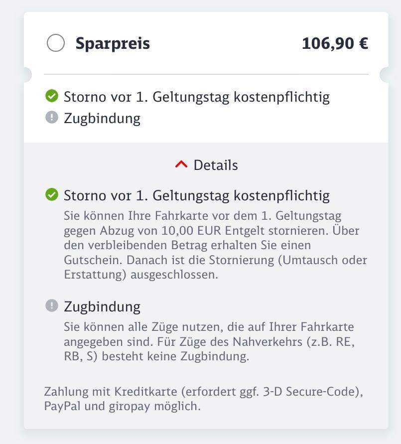 DB Ticket Stonieren Rückzahlung? (Deutsche Bahn, stornieren)