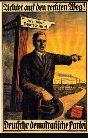 DDP Wahlplakat Deutung und Erklärung (1919?)?