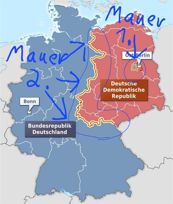DDR Mauer verlauf? (Krieg, Europa, Berlin)