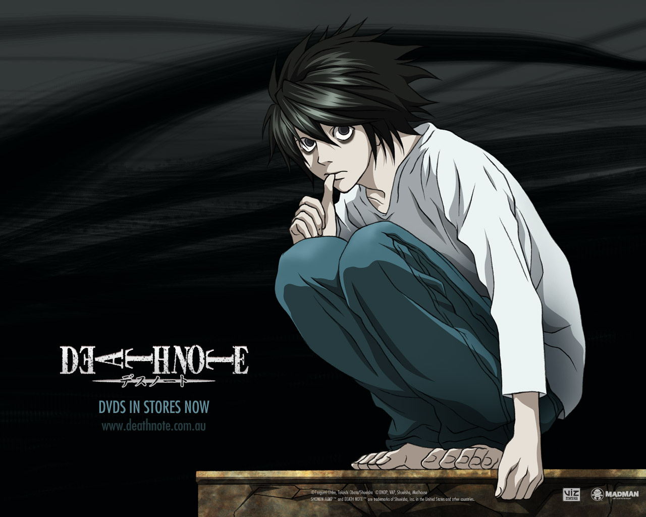Death Note L's Sitzhaltung (Körper, Anime)