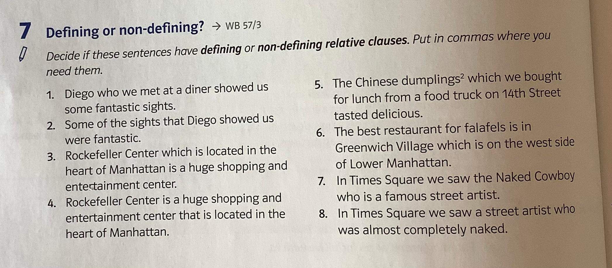 Defining or non-defining? (Schule, Sprache, Englisch)