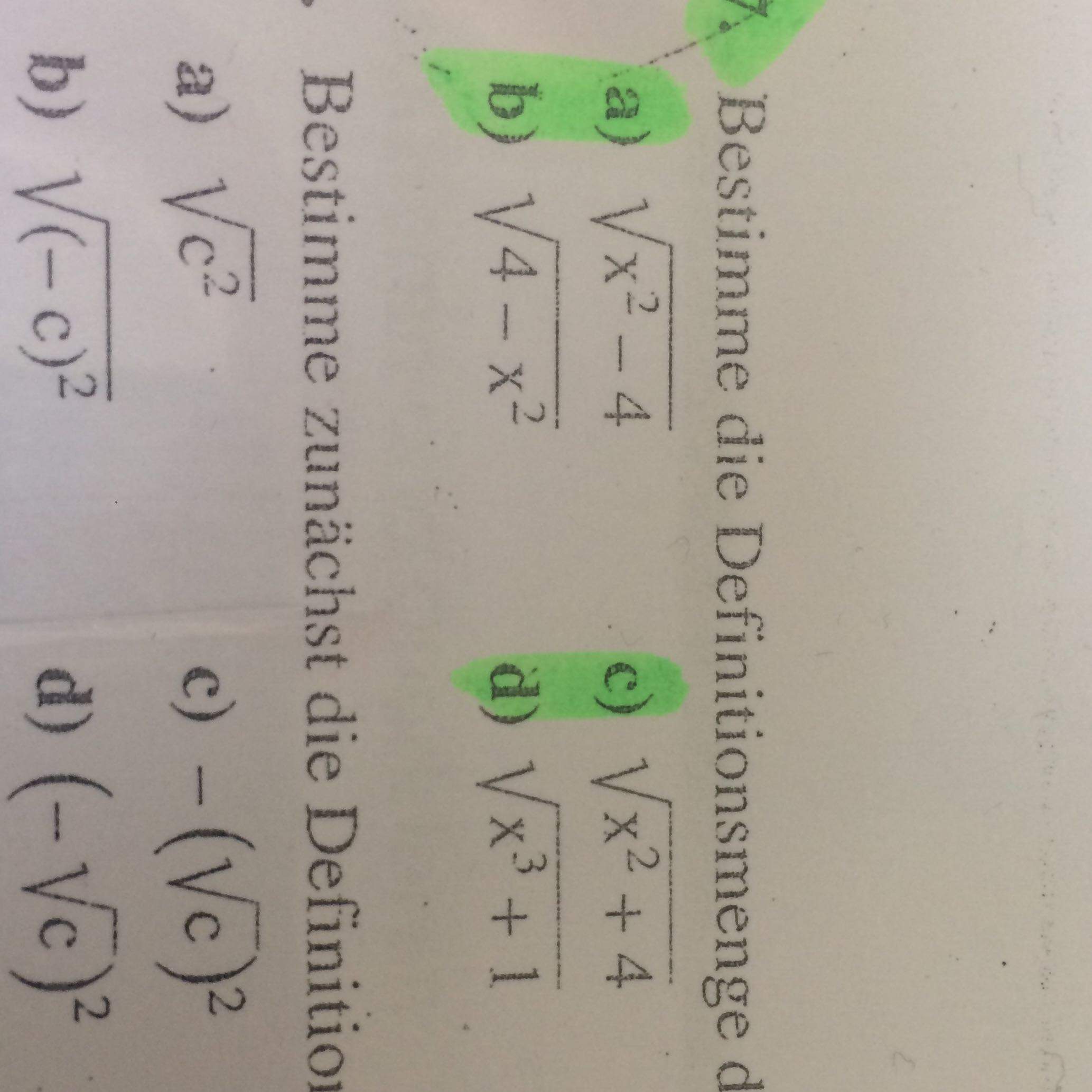 Wie Bestimmt Man Die Definitionsmenge Eines Wurzelterms Definitionsmenge