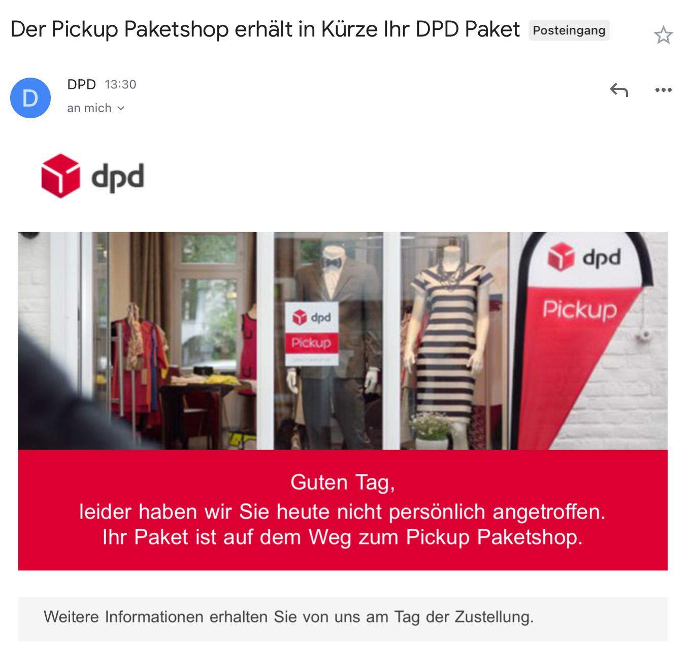 denkt ihr das Paket wird heute noch zugestellt? (Versand)