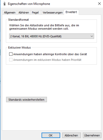 Habe diese 2 auch deaktiviert aber hat nicht geholfen - (Computer, Technik, Mikrofon)