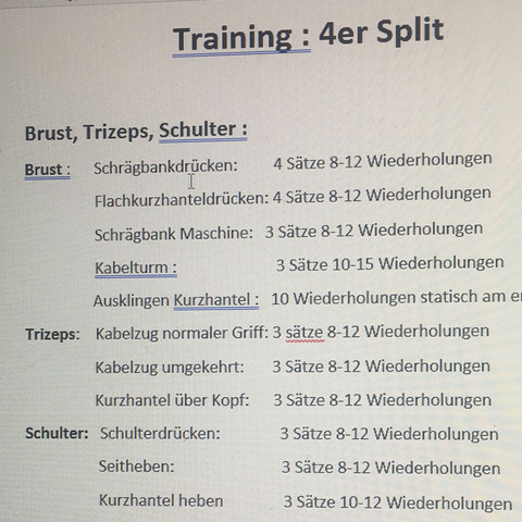 Der Plan Gut Fur Brust Trizeps Shulter Sport Training