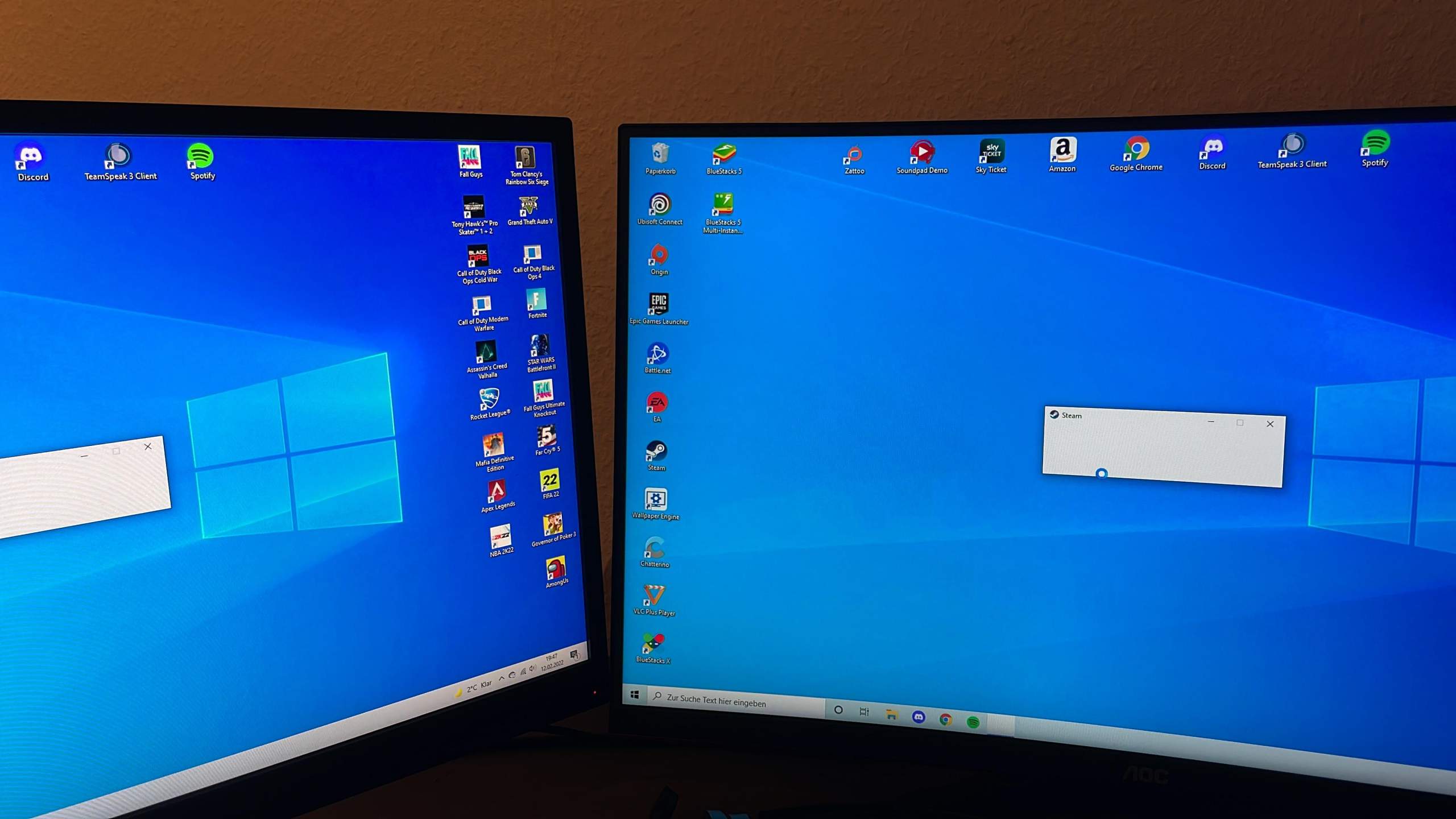 Desktop auf beiden Bildschirmen? Technik, Spiele und Gaming)
