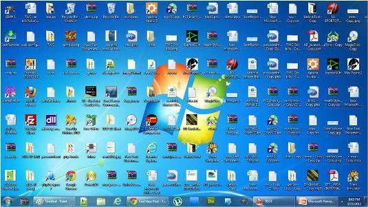 Desktop Icon abstand zu groß?