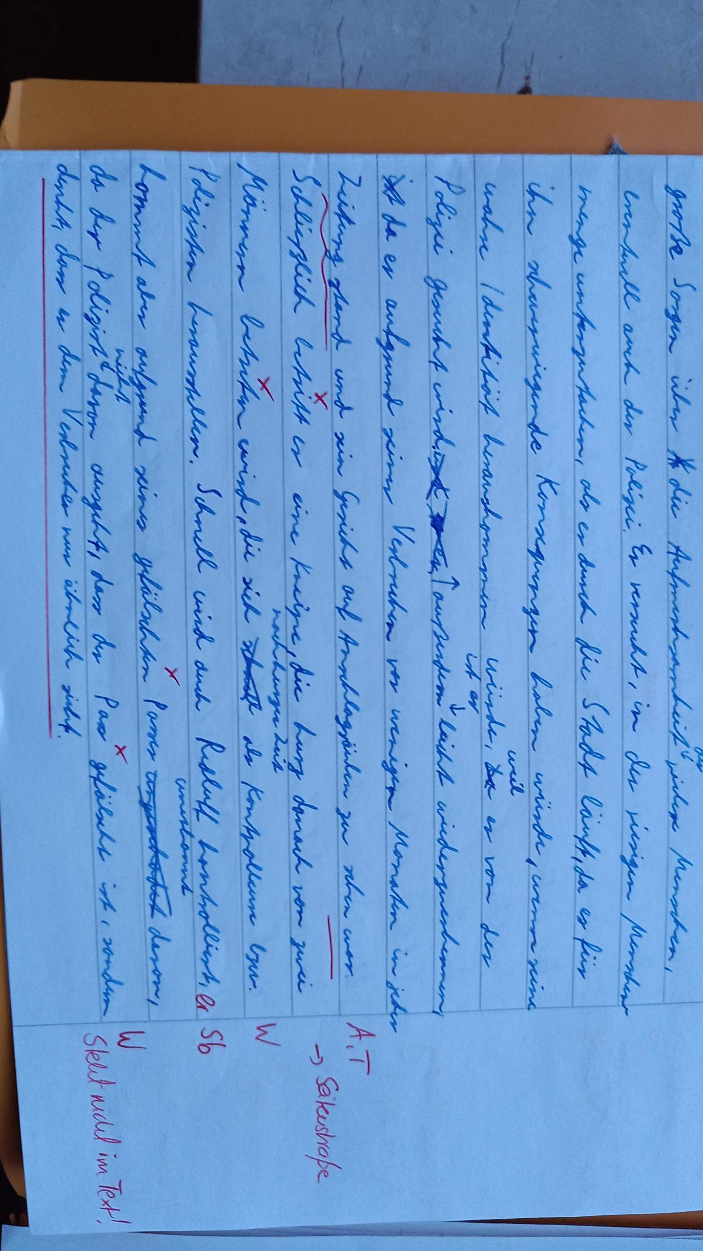Deutsch Aufsatz: Die Probe von Herbert Malecha? (Geschichte, Noten ...
