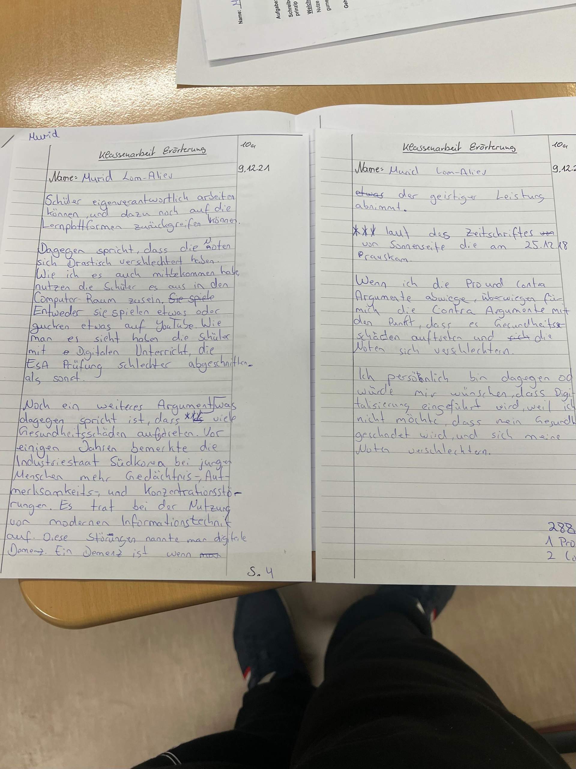 Deutsch Erörterung?