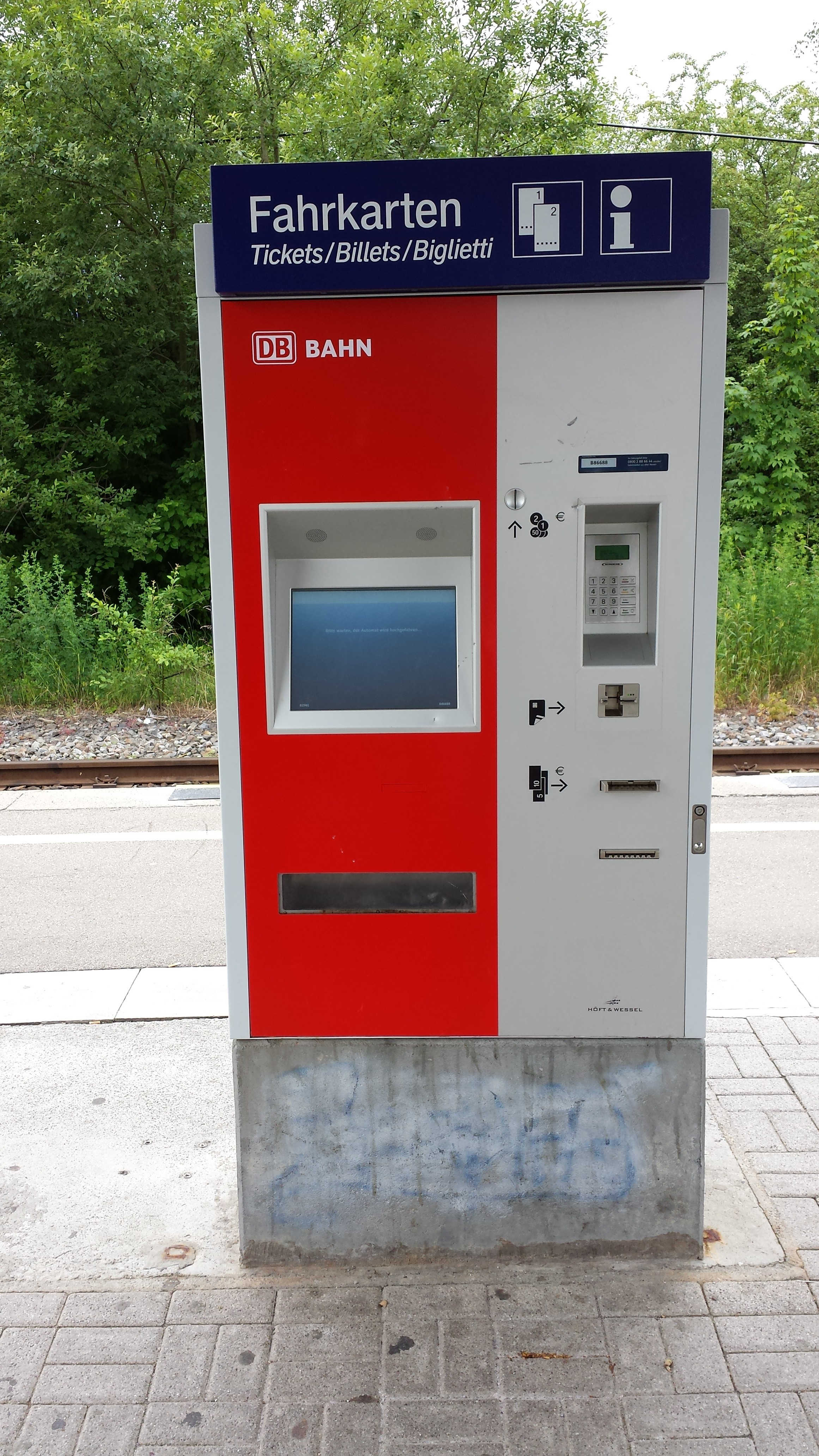 Deutsche Bahn Automat nicht hochgefahren (Gesetz, Strafe